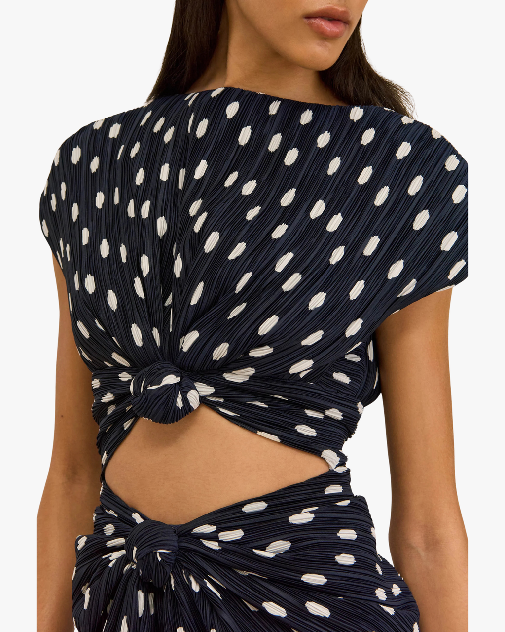 Dress Aira Navy With White Dots