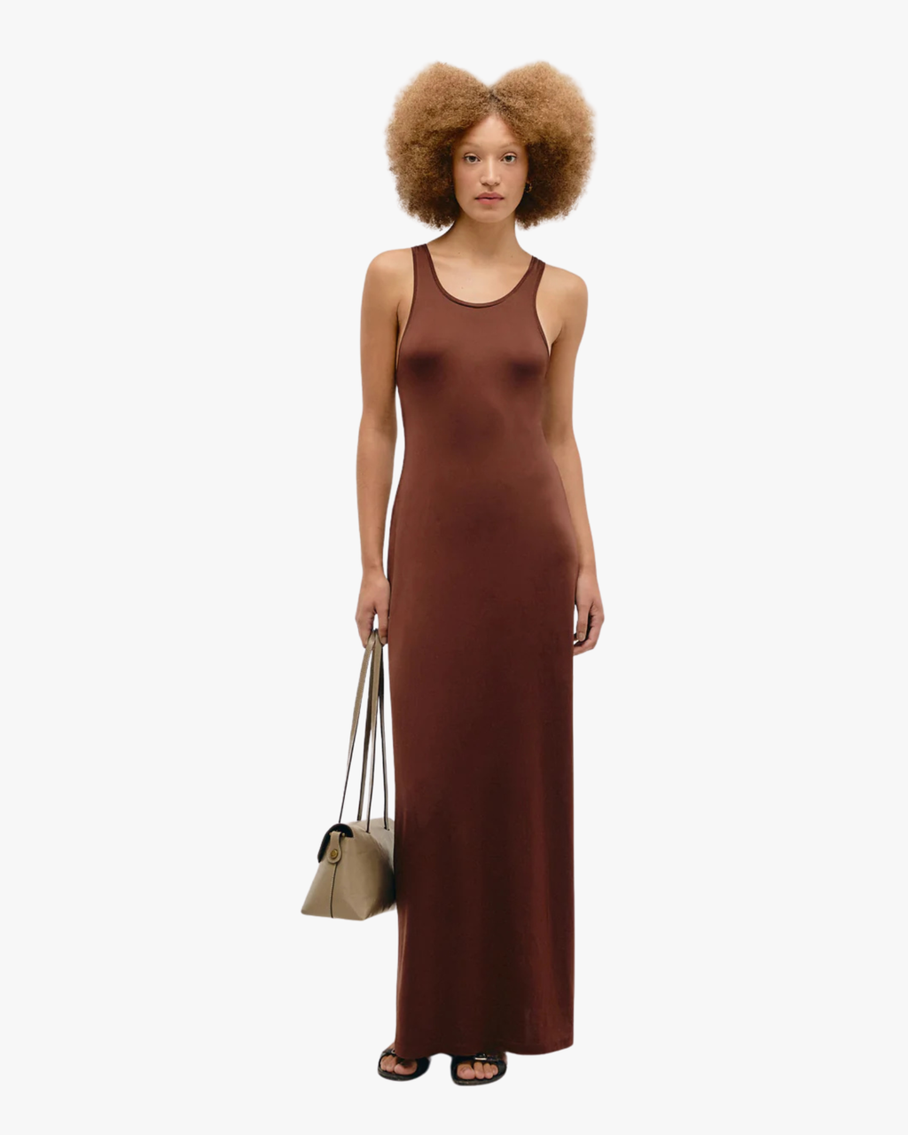 Long Dress Ana In Brauna Brown