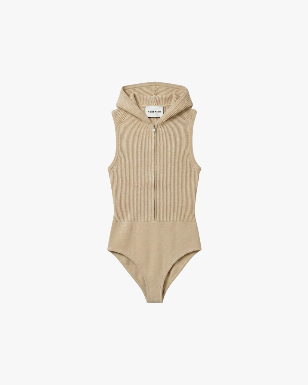 Bodystocking Clothilde Knit Hooded Creme