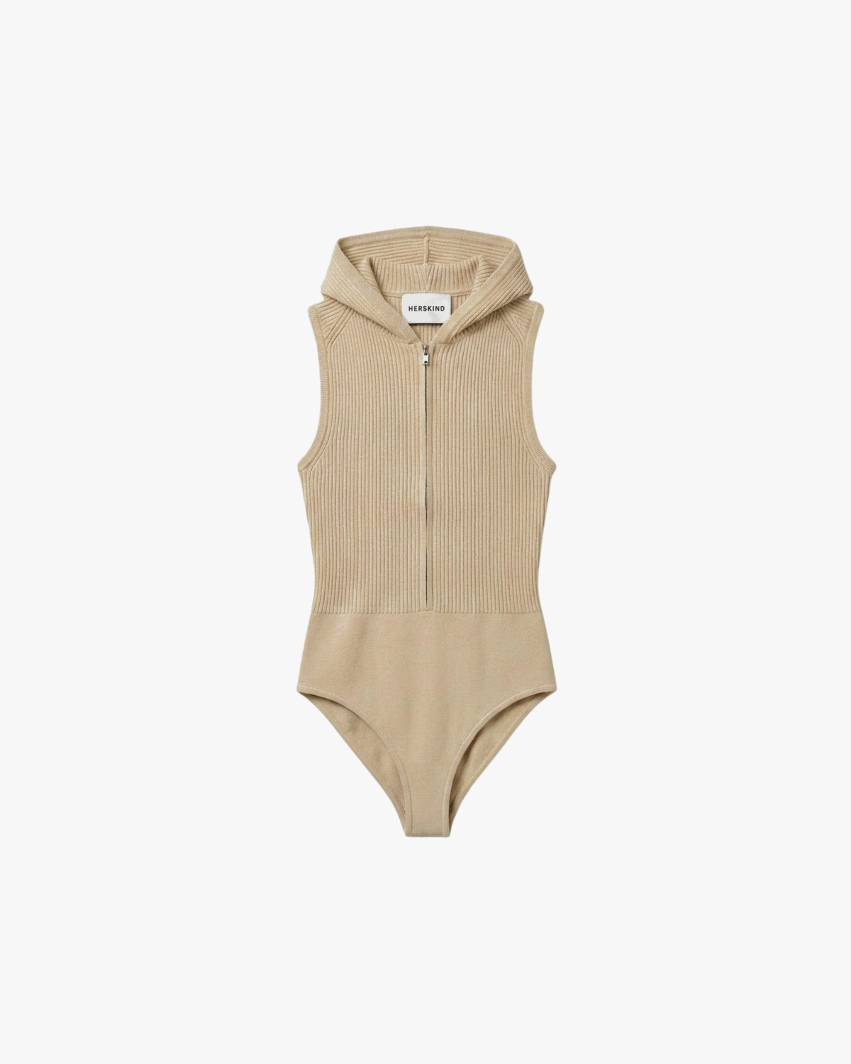 Bodystocking Clothilde Knit Hooded Creme