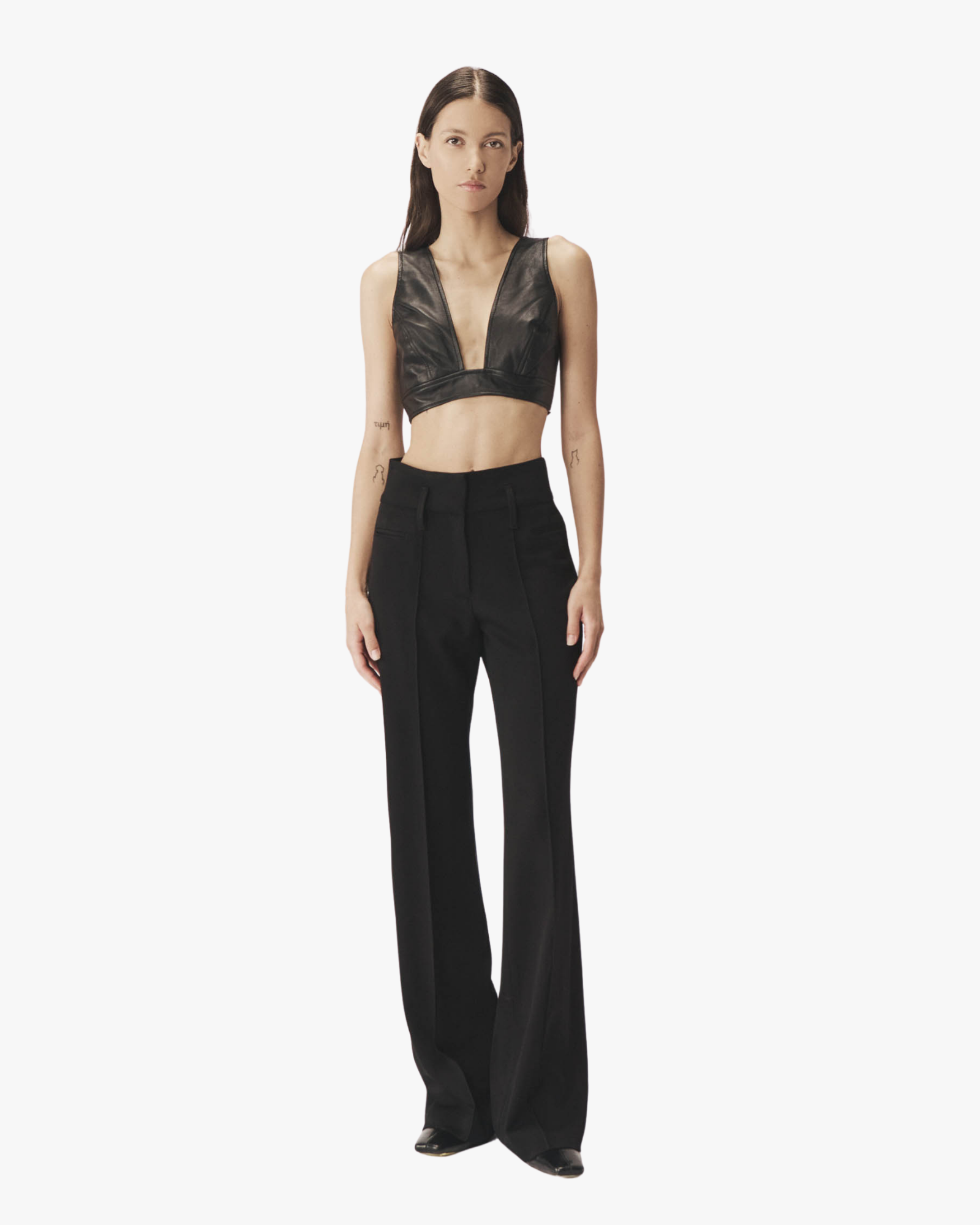 Pants Lina High-Waisted Wool Black