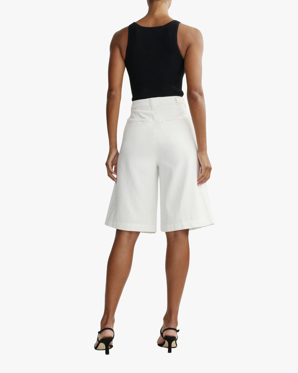 Hepburn Jean Short High Rise Pleated 12.5" White