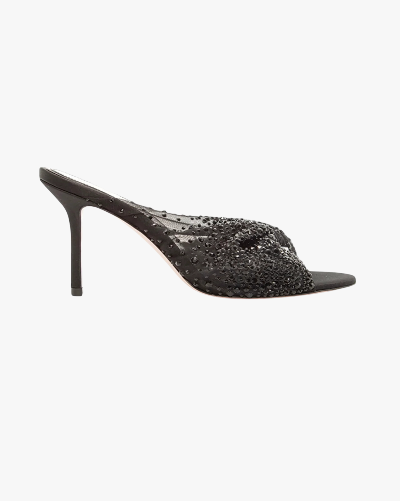 Heels Mariel Mule Tulle Black Crystals
