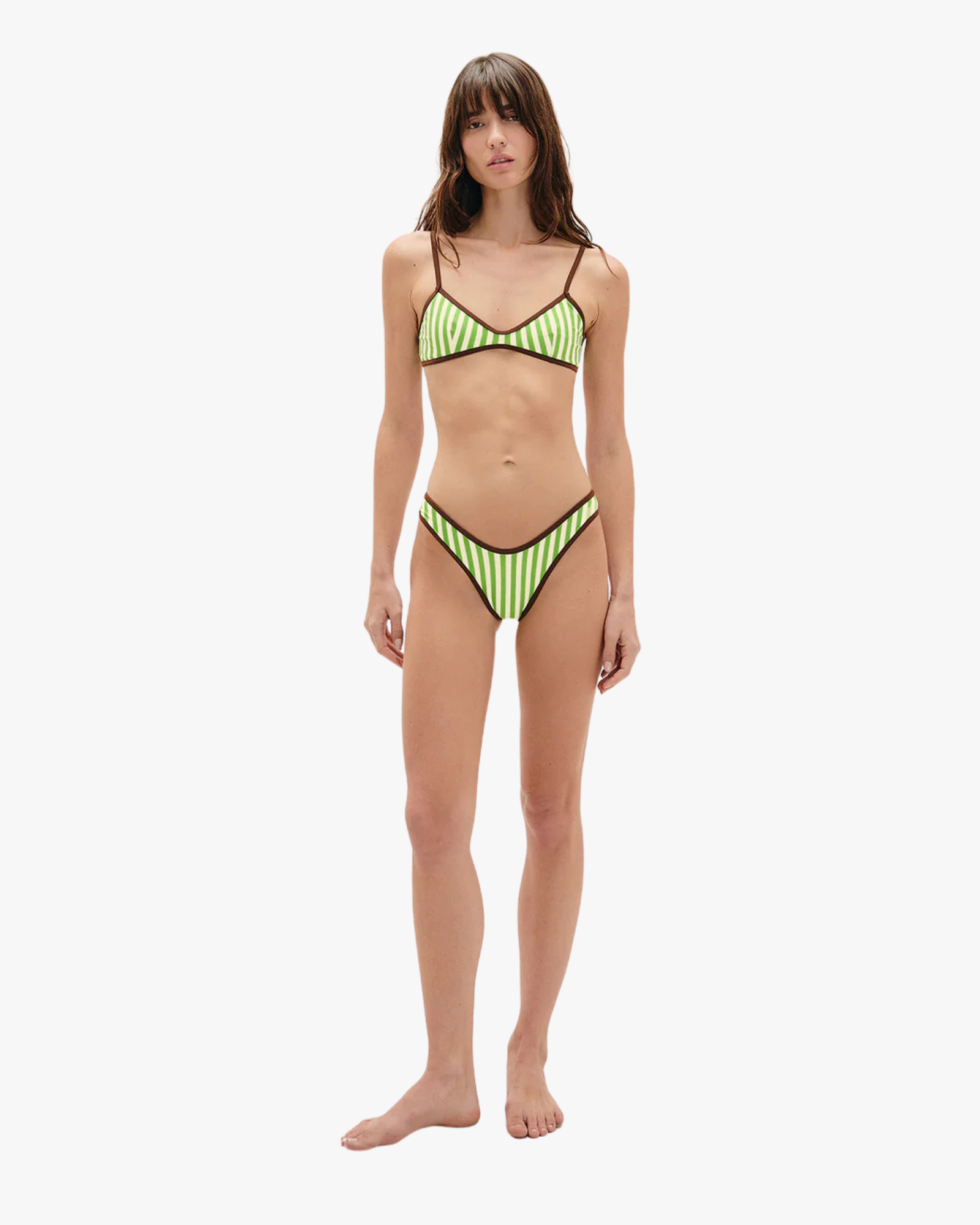 Bikini Bottom Pipping Leila Green Stripes