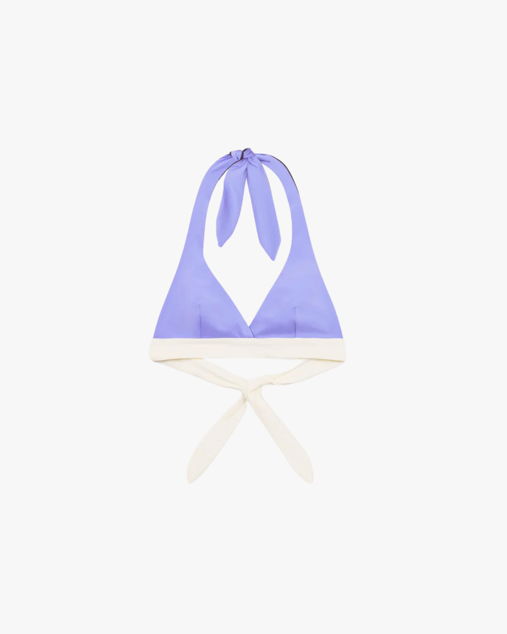 Neckholder Top Bikini Reversible Chocolate Lilac