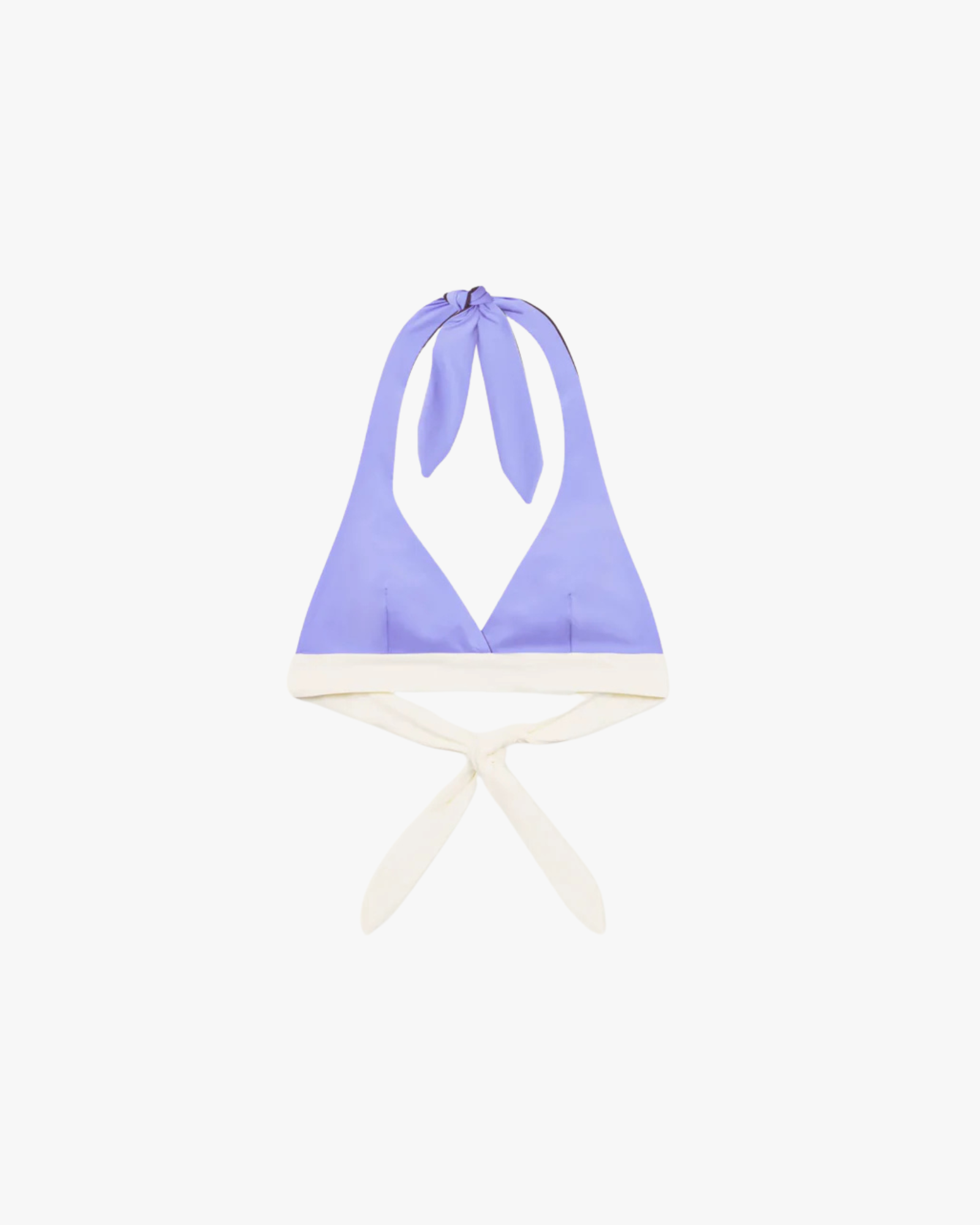 Neckholder Top Bikini Reversible Chocolate Lilac