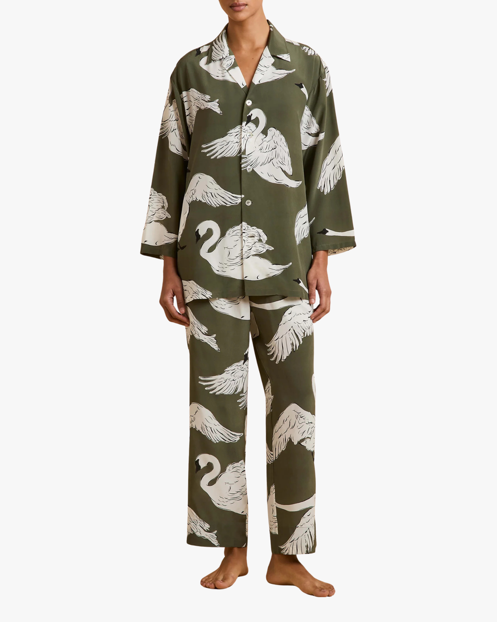 Casablanca Riba Pyjamas Green Swan