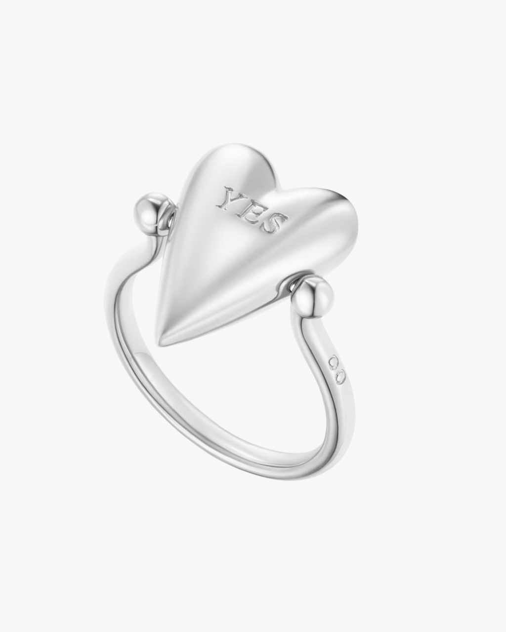 Heart Of Avgvst Flip Ring Silver