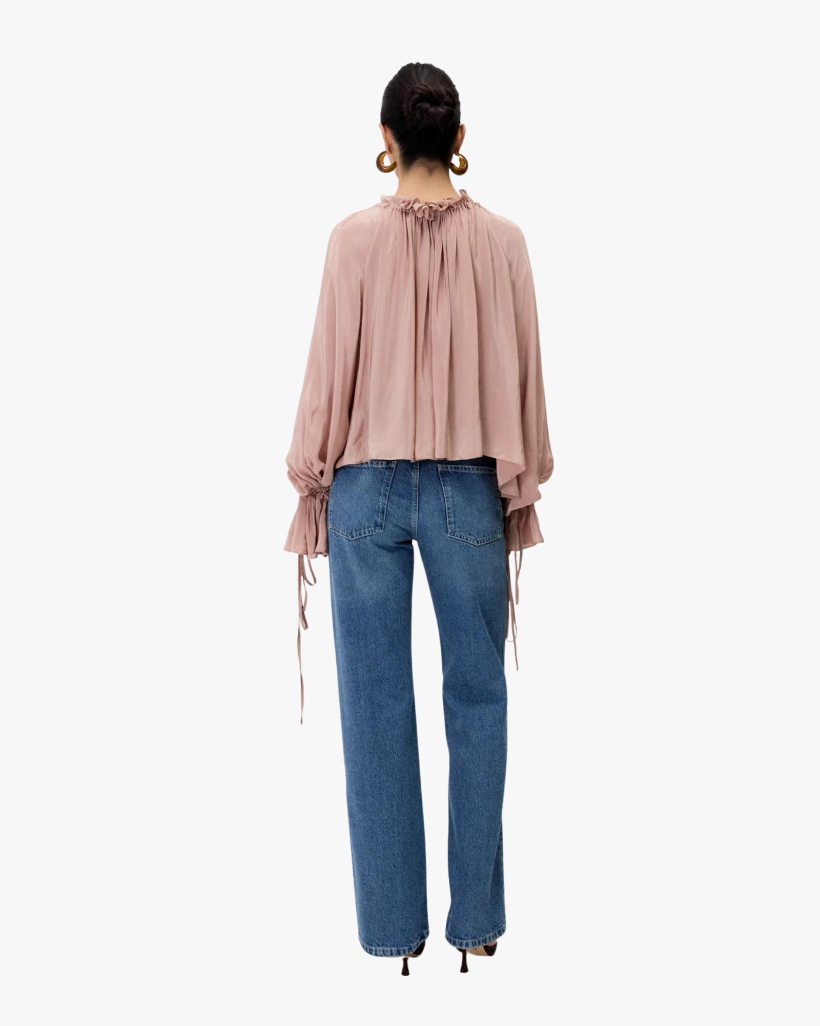 Teresa Blouse With Balloon Sleeves Rose