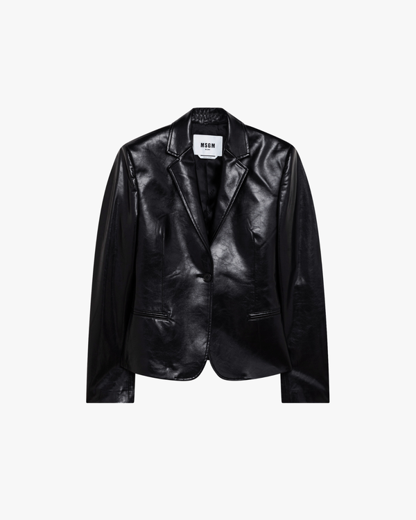 Jacket Faux Leather Black