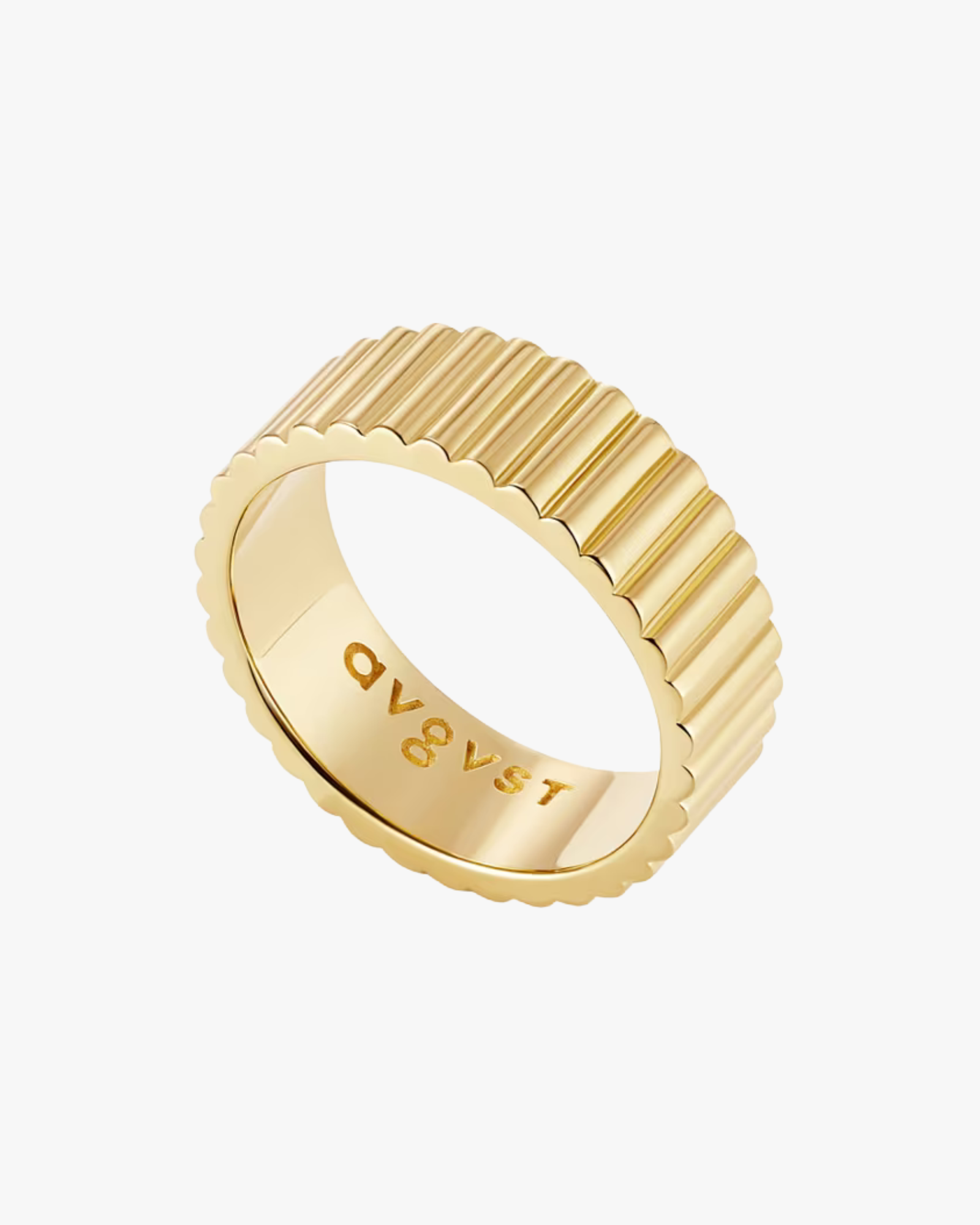 Bugle Bead Narrow Ring Gold Vermeil