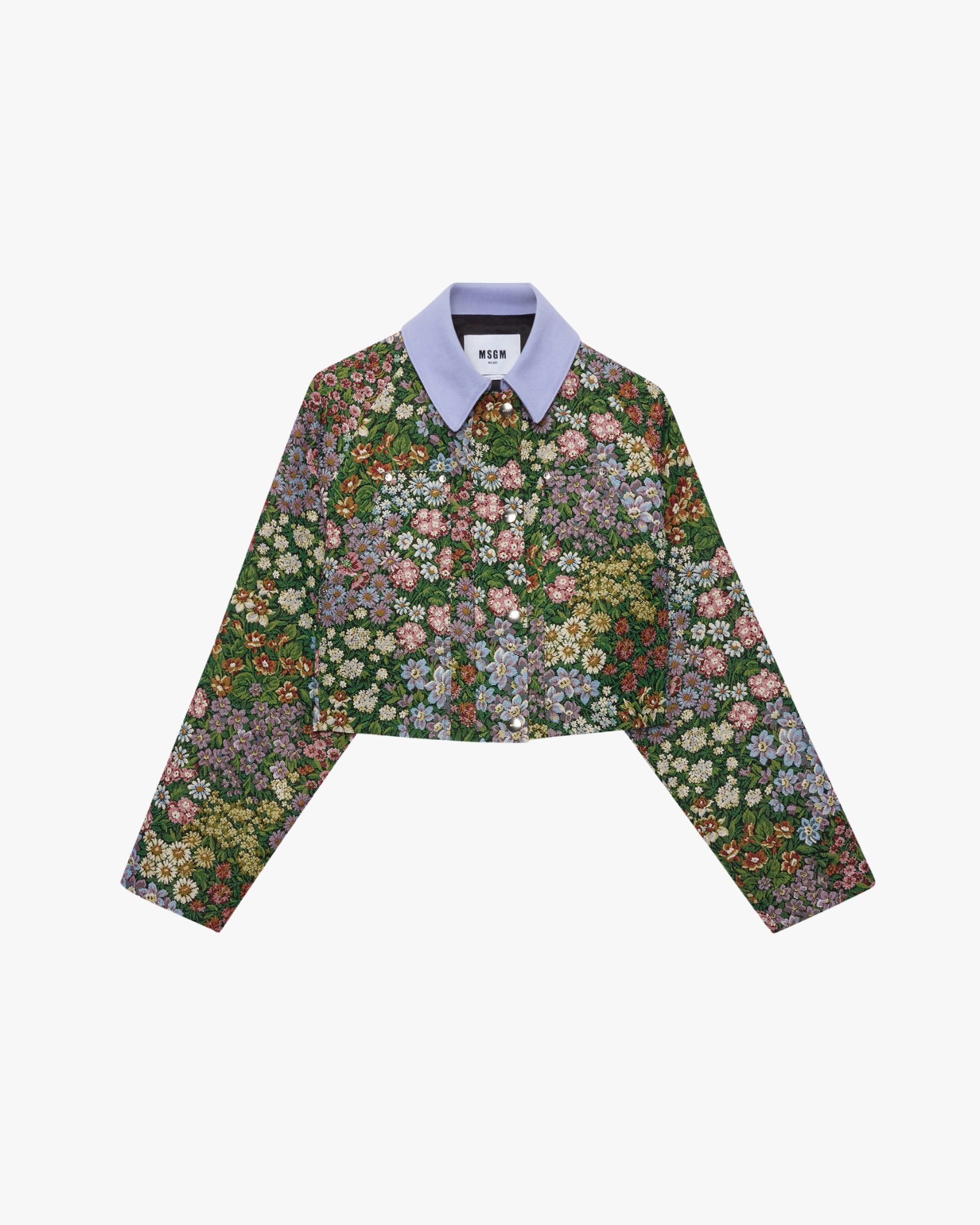 Jacket multicolor cropped floral