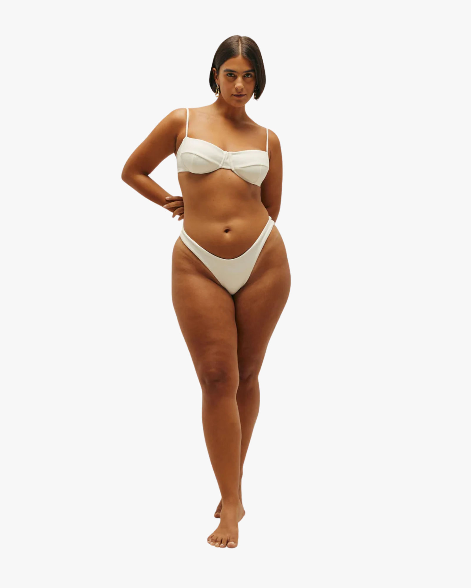 Top Bikini Crepe Vintage Off White
