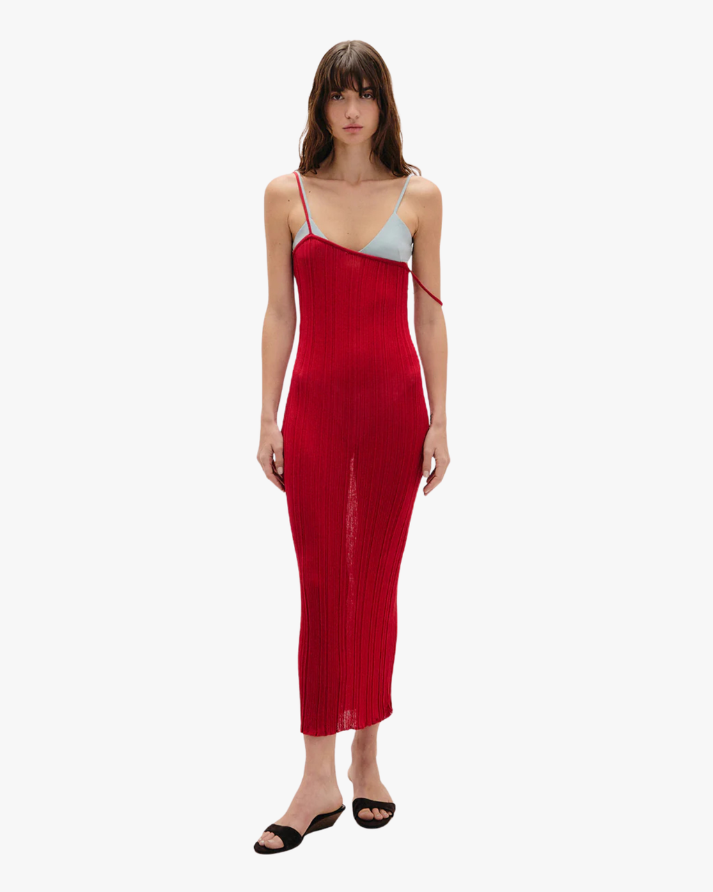 Knit Midi Ivana Dress Red