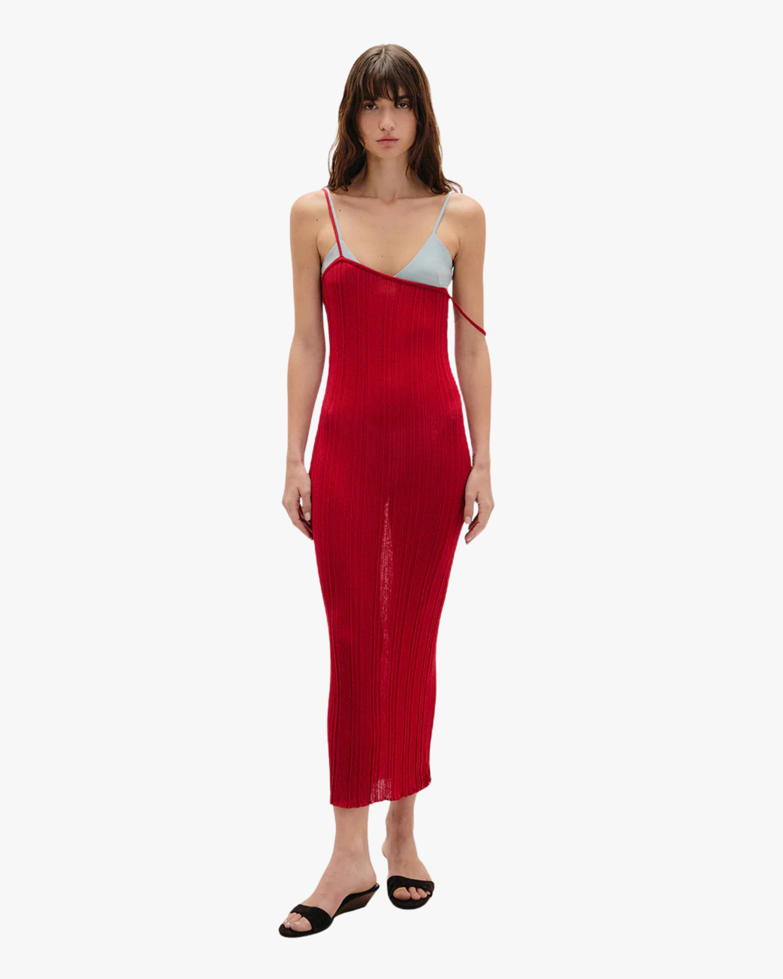 Knit Midi Ivana Dress Red