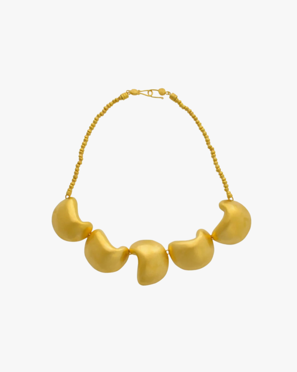 Seed Motif Necklace Crescente Gold