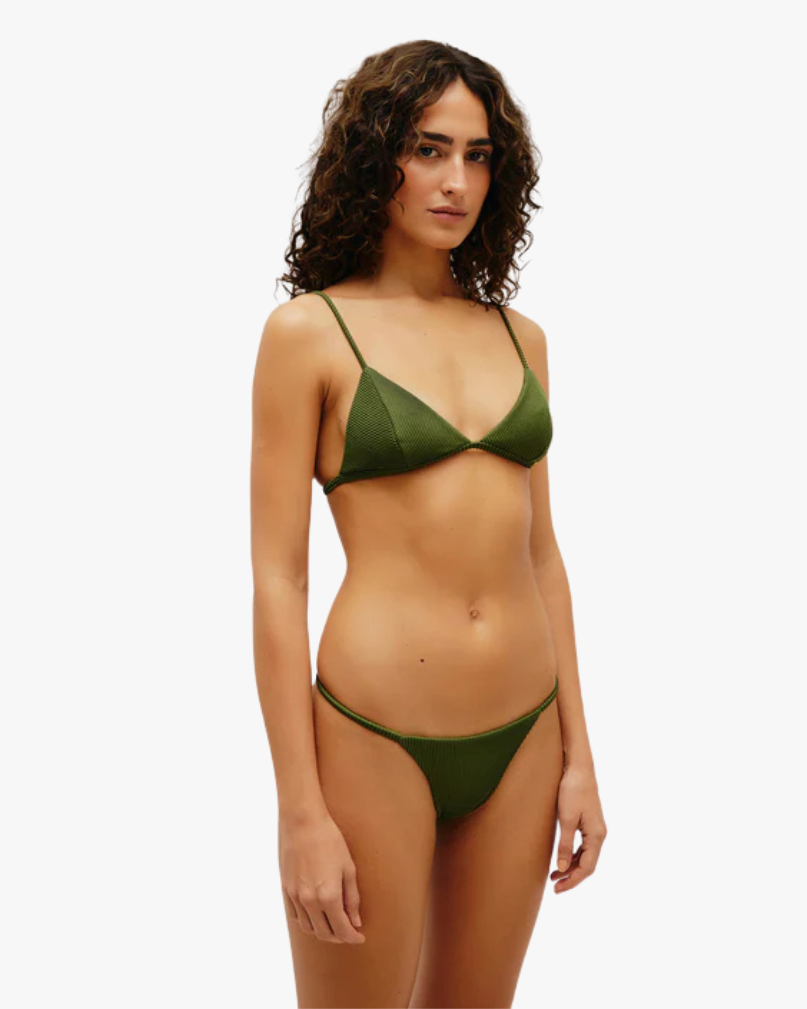 Bikini Bottom Ribbed Lari Olive Green