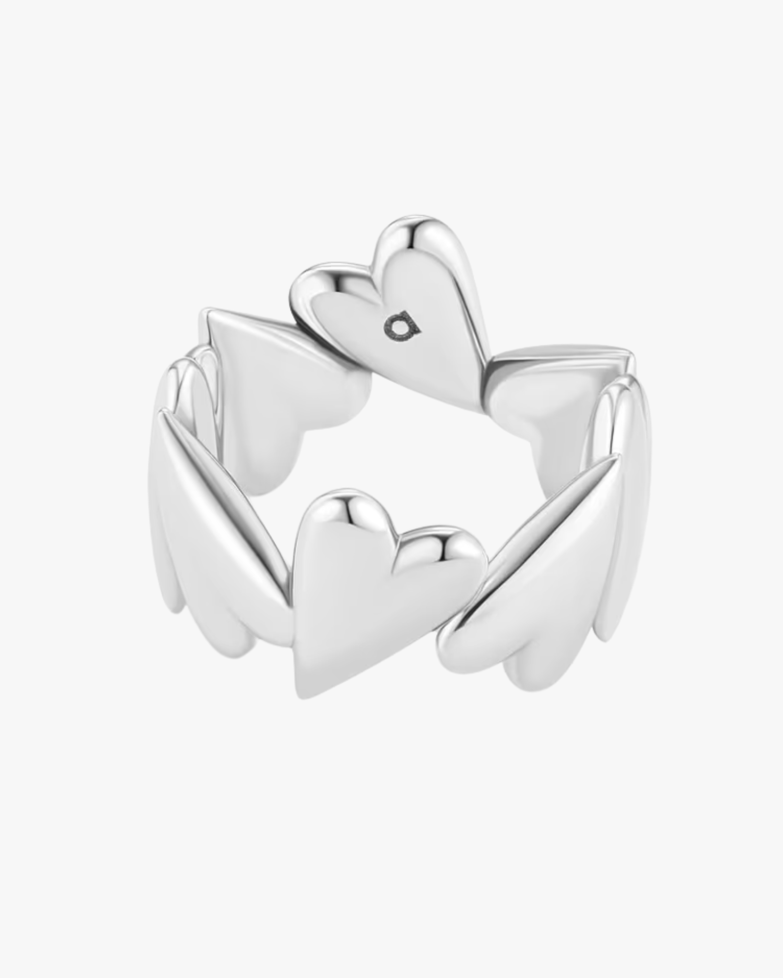 Dancing Hearts Ring Silver