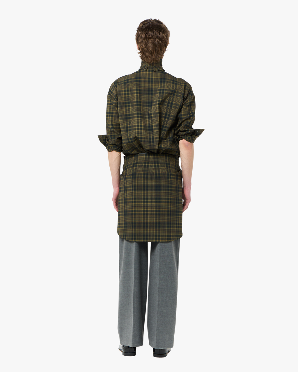 Long Trousers With Skirt Overlay