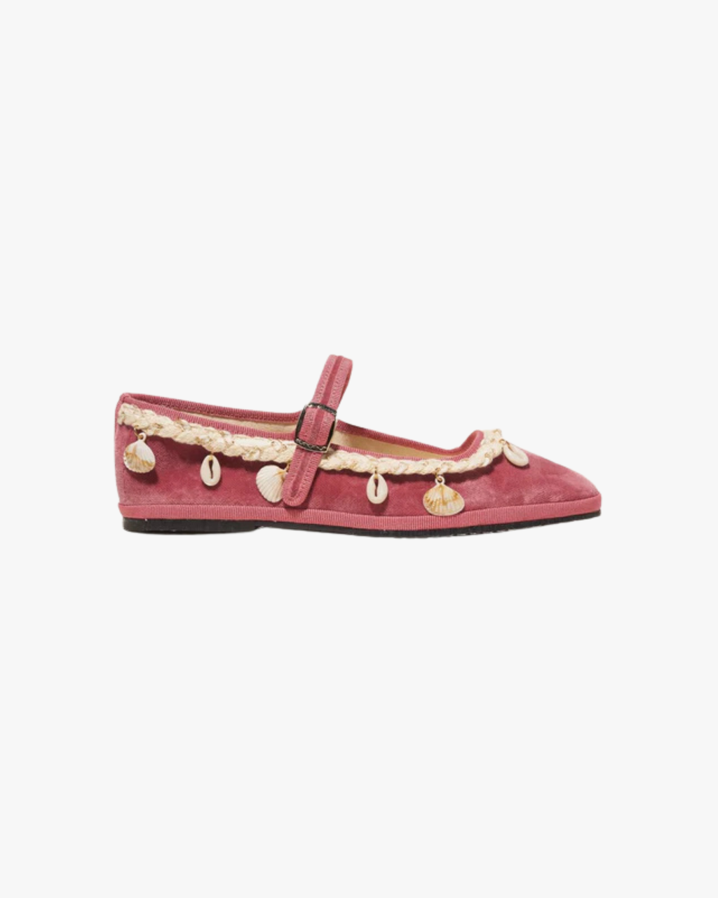 Lou Lou Velvet Friulane With Shells Pink