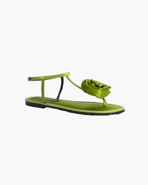 Ortigia Flat Sandal Green