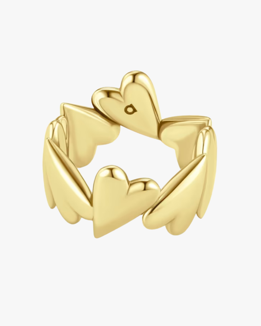 Dancing Hearts Ring Gold