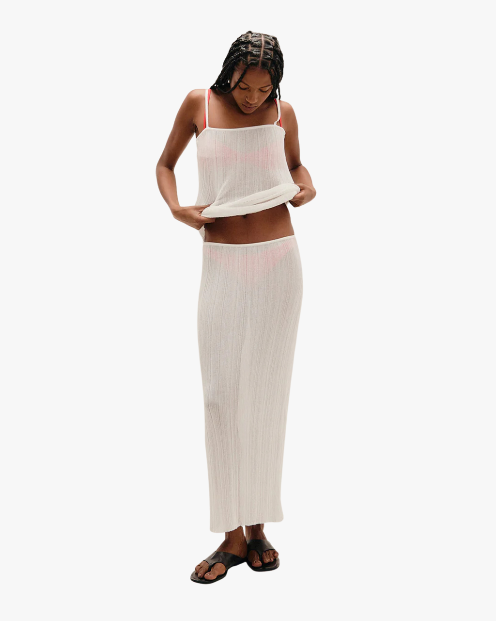 Knit Ivana Skirt White