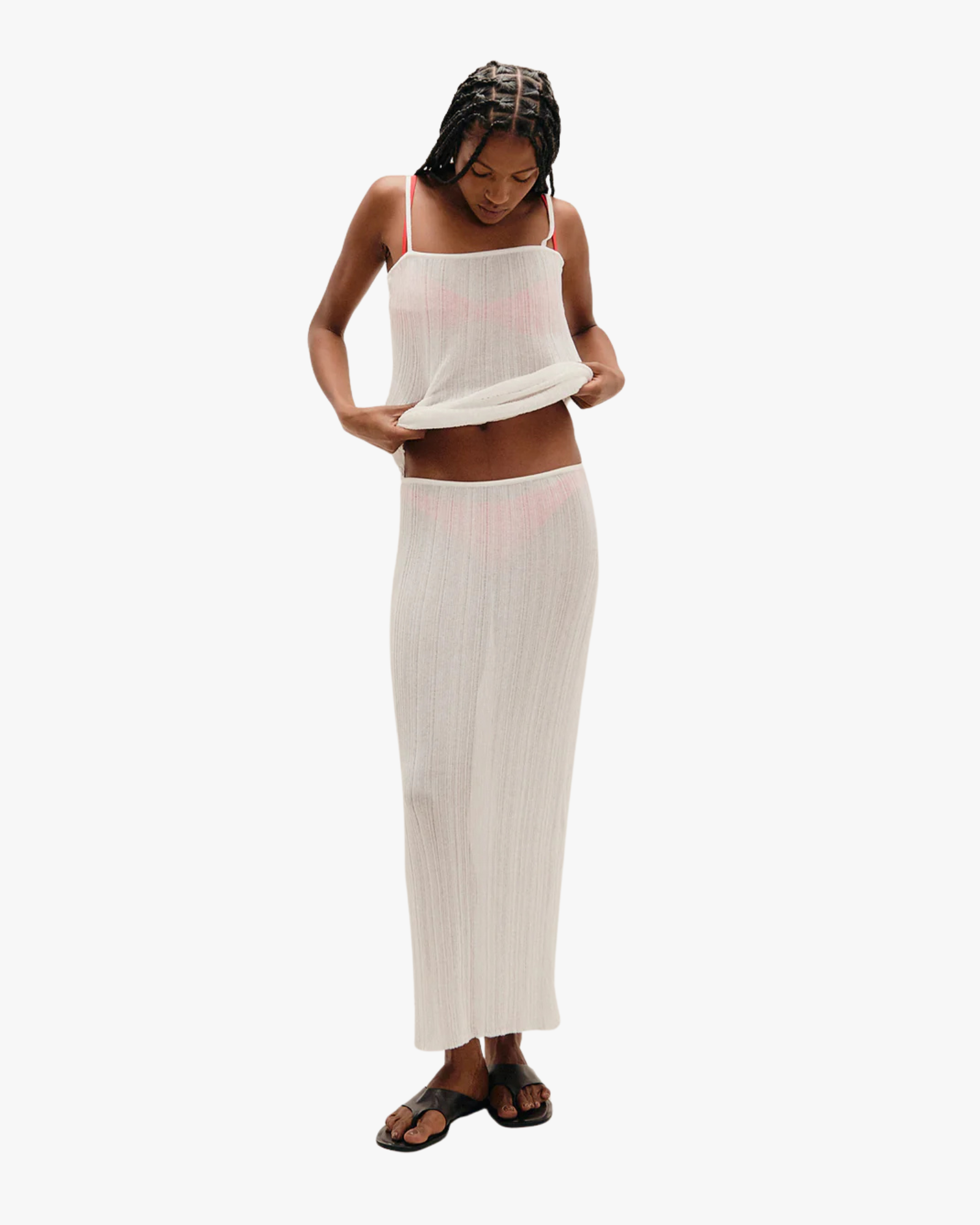 Knit Ivana Skirt White