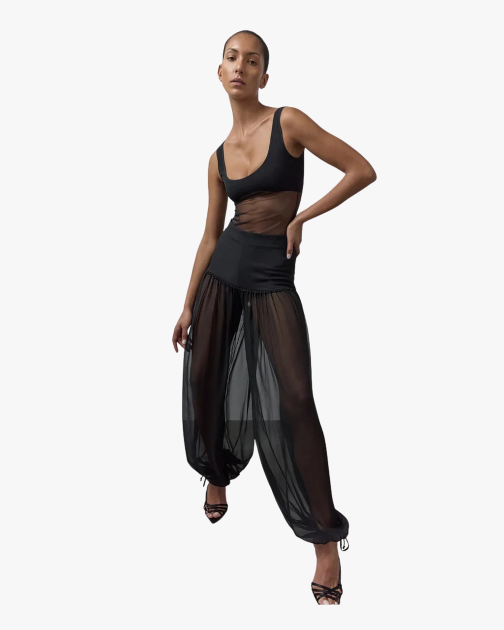 Trousers Hybrid Harem Black