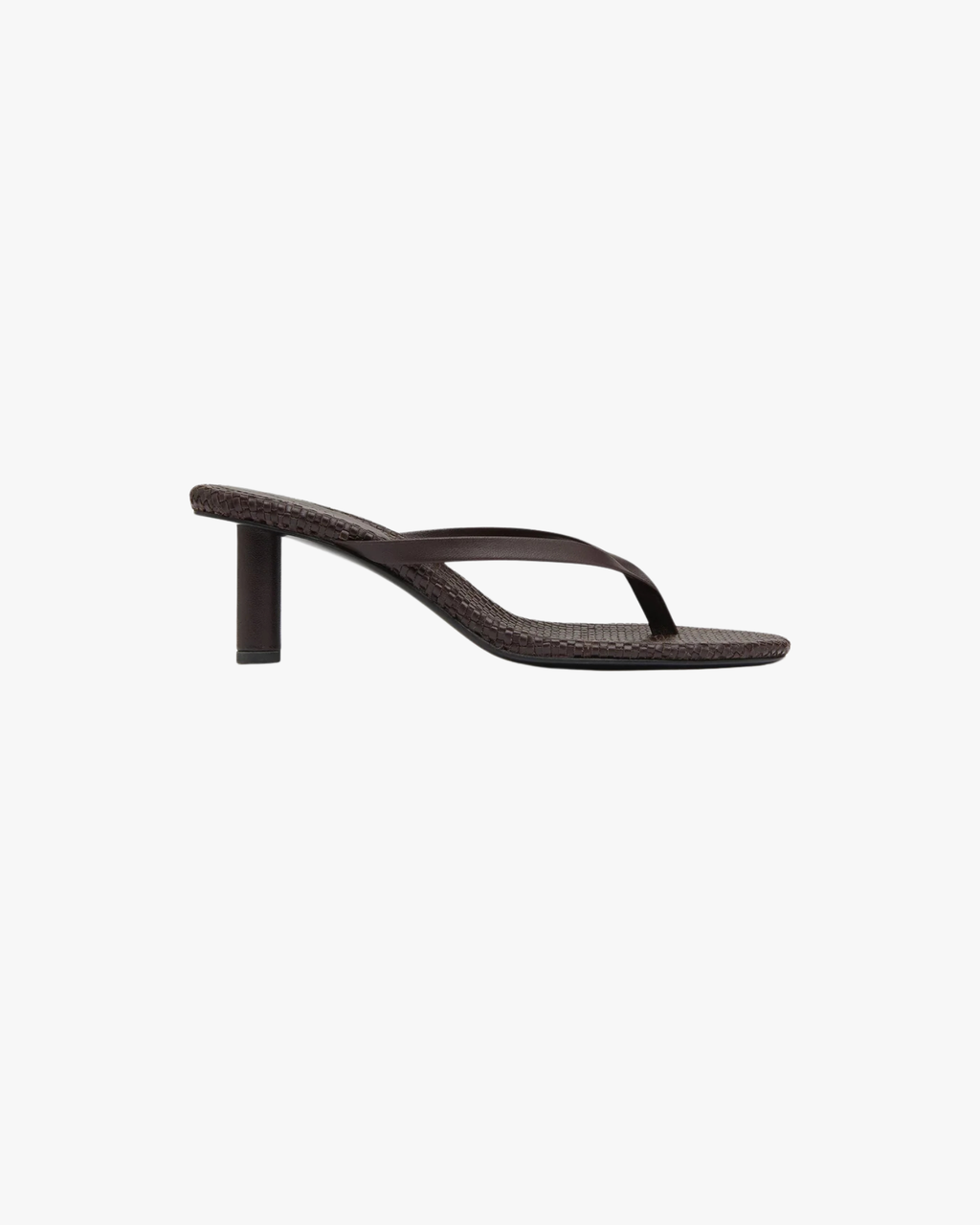 Woven Thong Heel Coffee