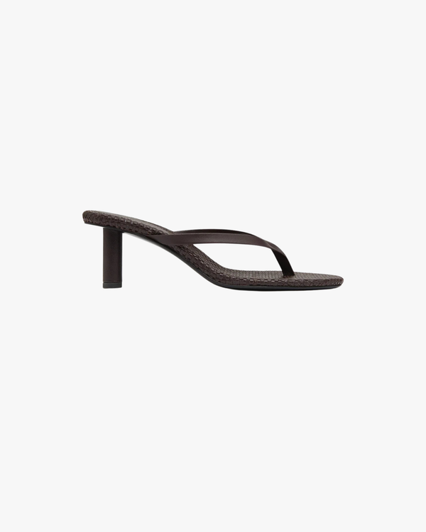 Woven Thong Heel Coffee