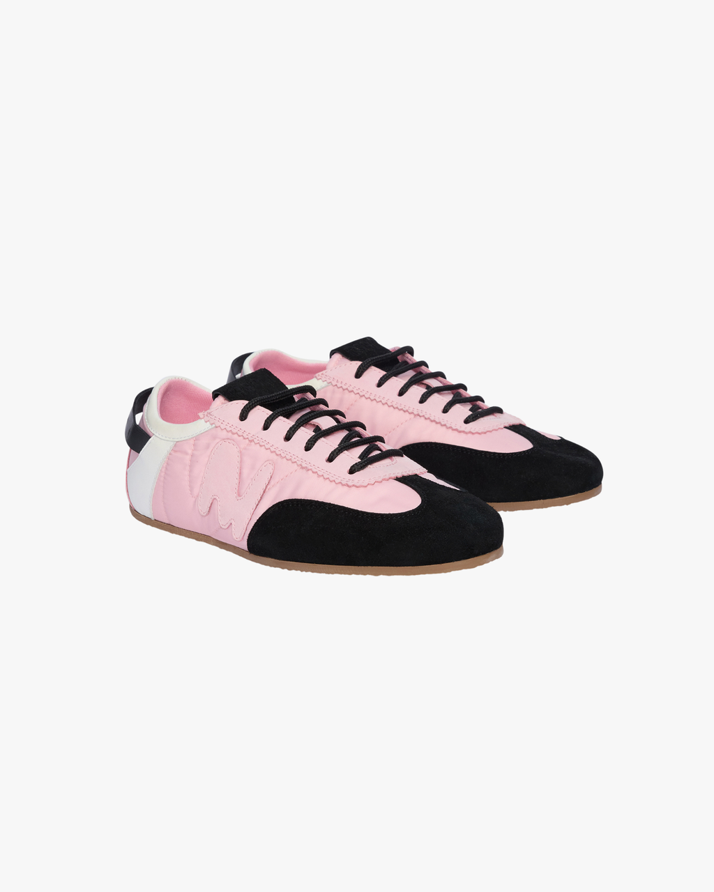 Pink Super Flat suede sneakers