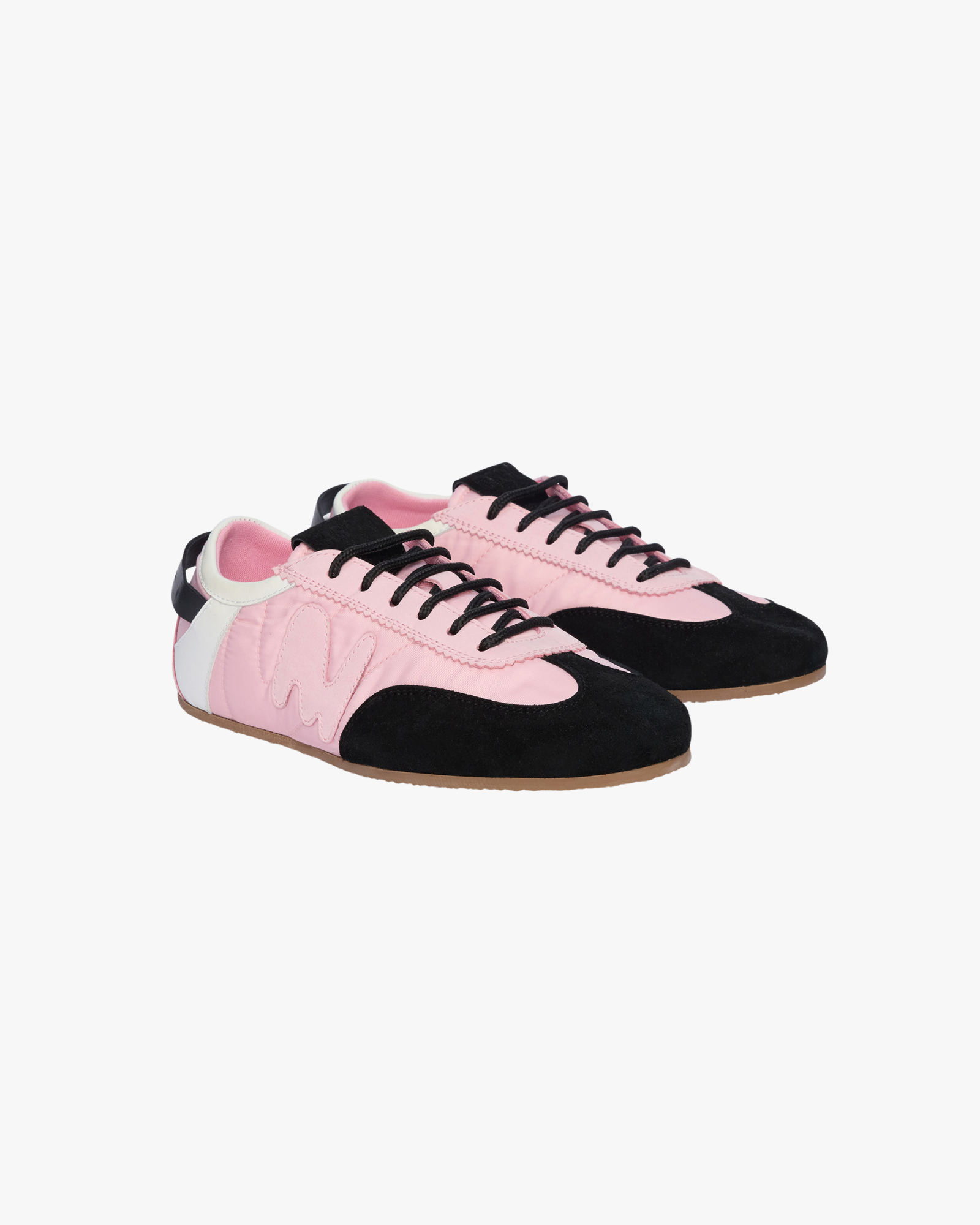 Pink Super Flat suede sneakers