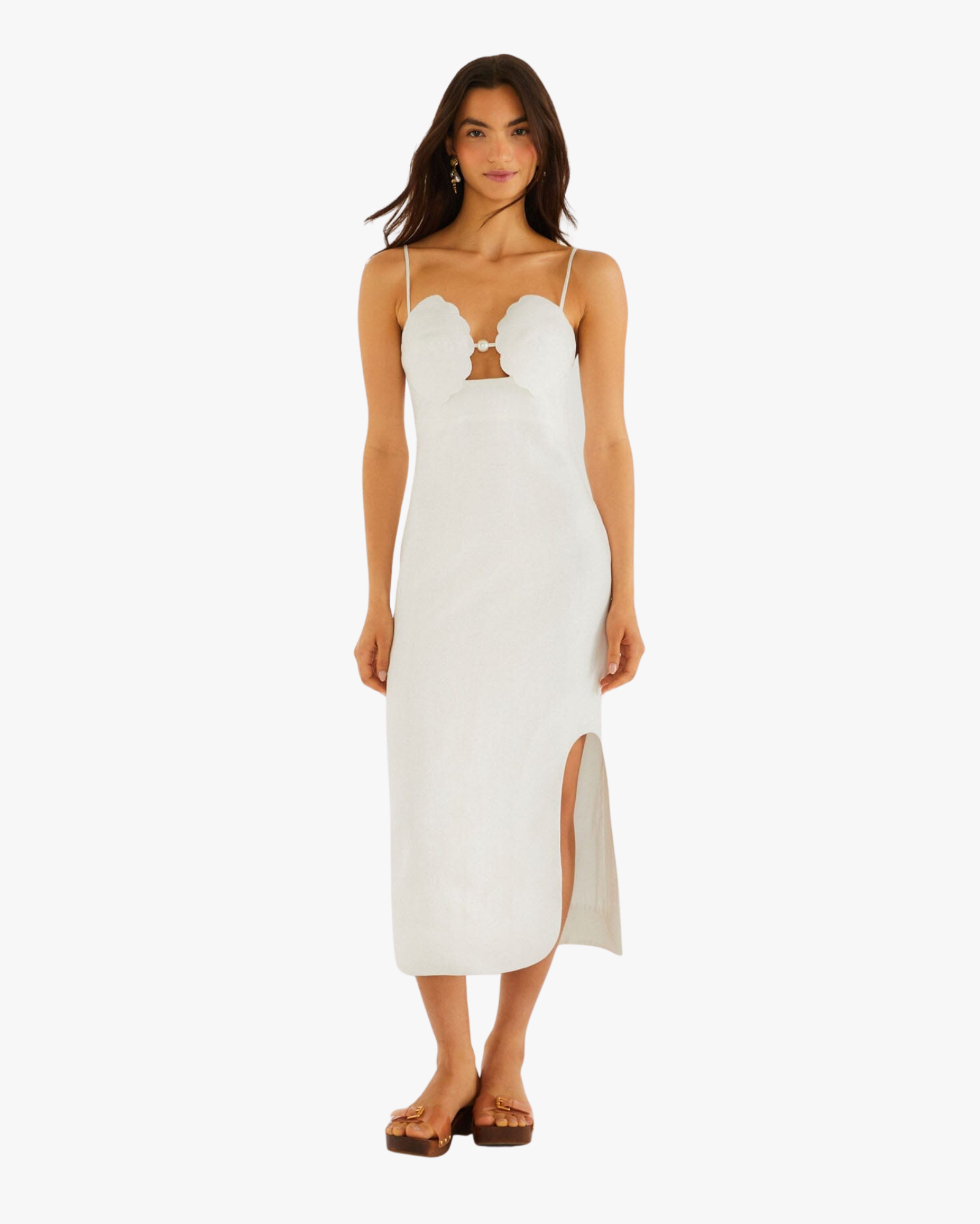 Midi Dress Shell Off-White