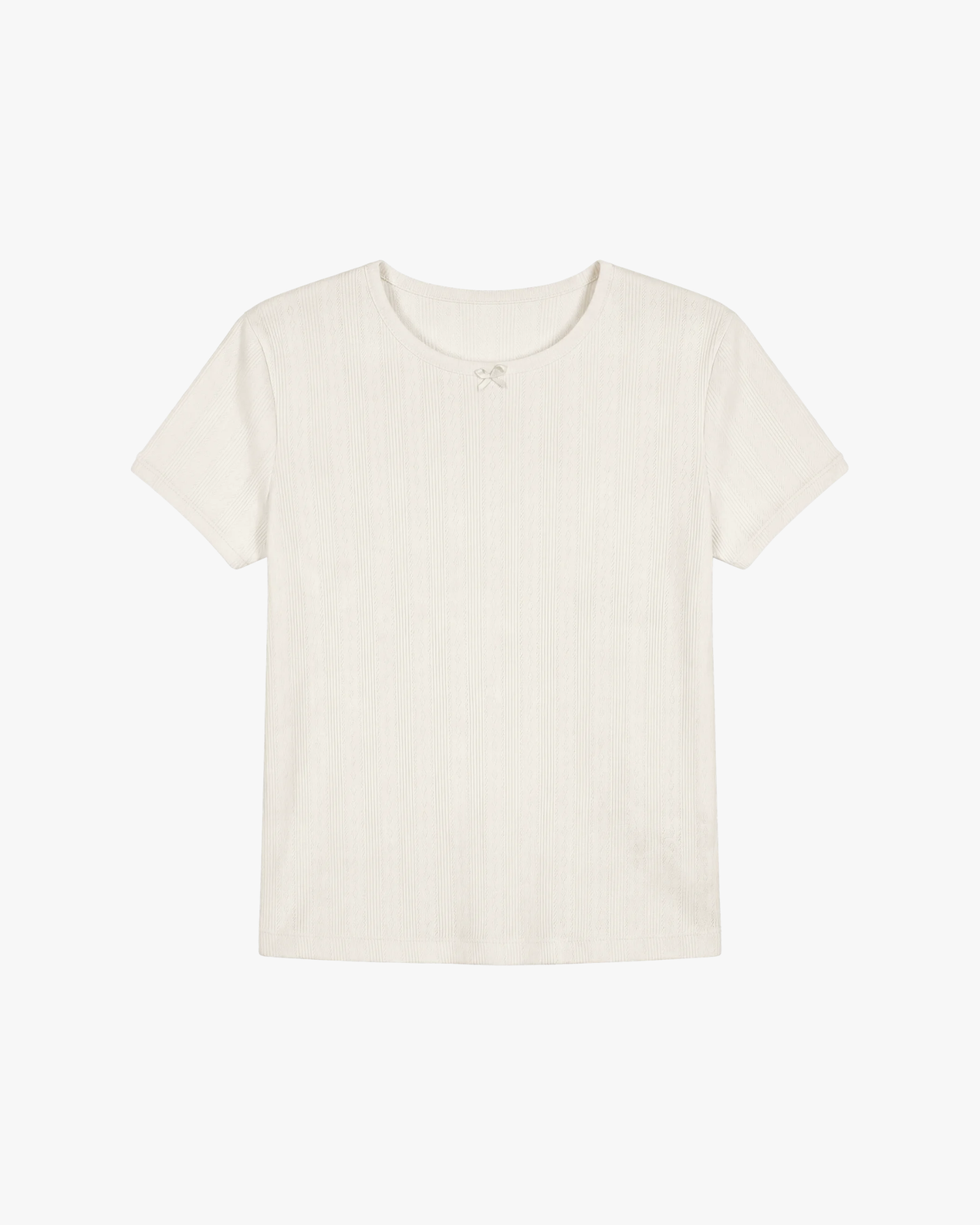 T-Shirt Pointelle White