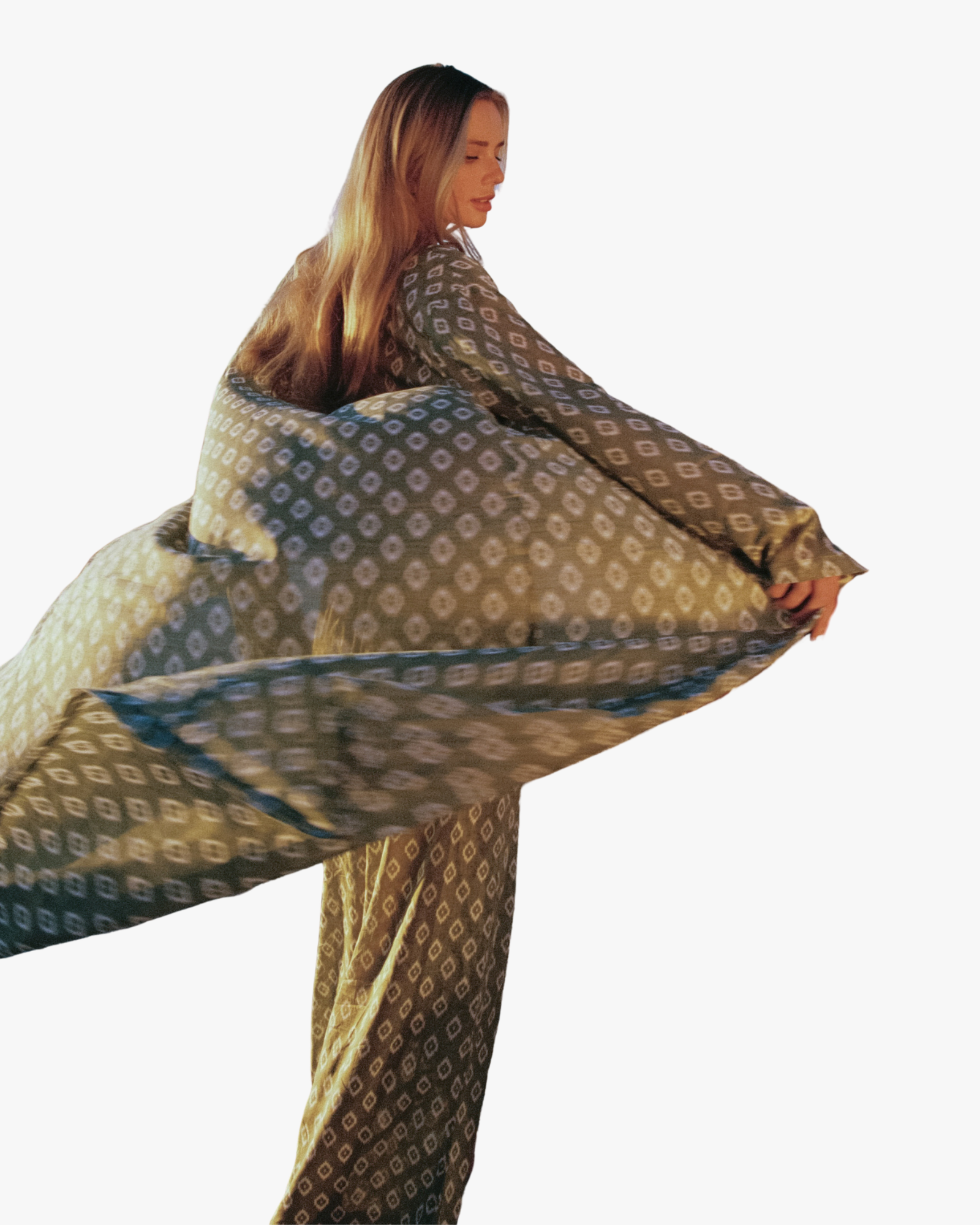Kimono Set, Trousers And Kimono Light Green