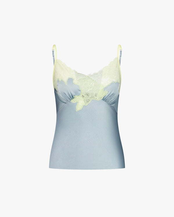 Signature Lace Top Antique Blue/Pistachio