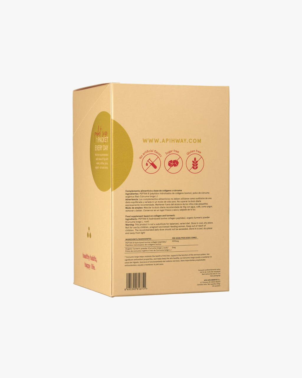 The Balance Blend Pocket Size, Peptan® B Collagen + Turmeric, 20 Sachets