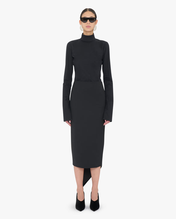 Wool-Blend Pencil Skirt