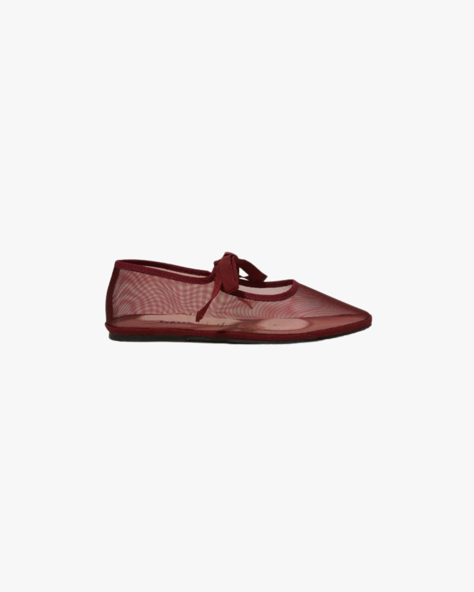 Bebe Friulian Ballerina With Bordeaux Ribbon