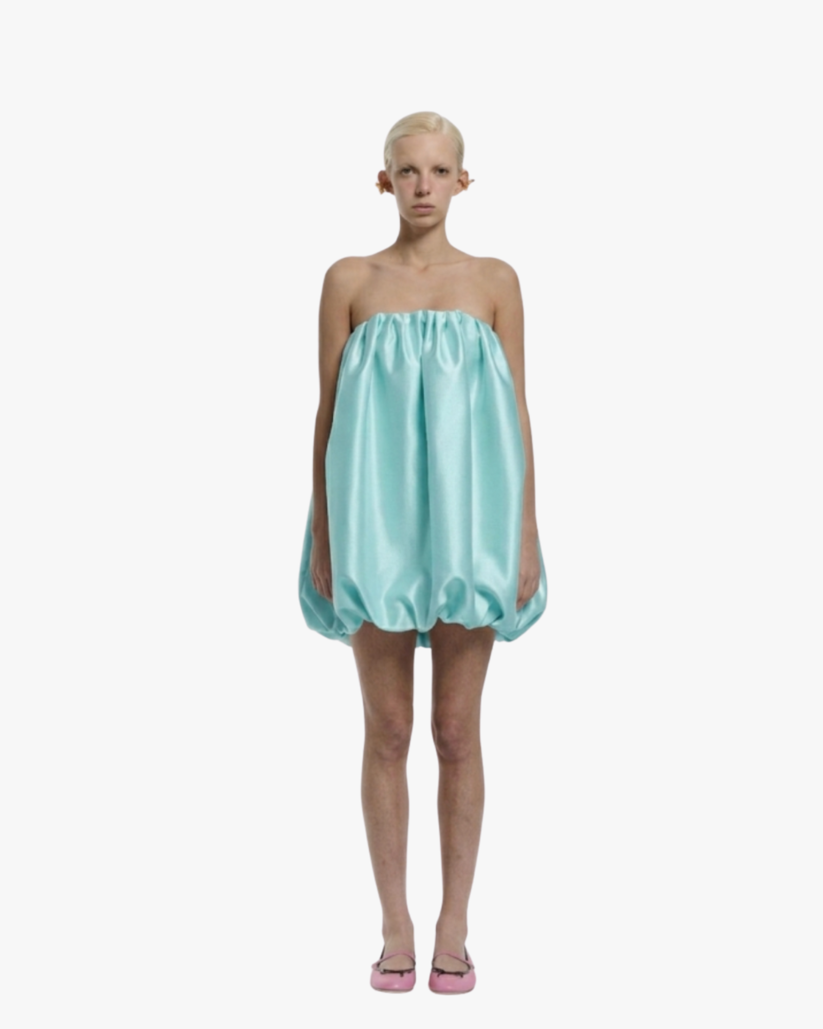 Mini Balloon Dress Aqua