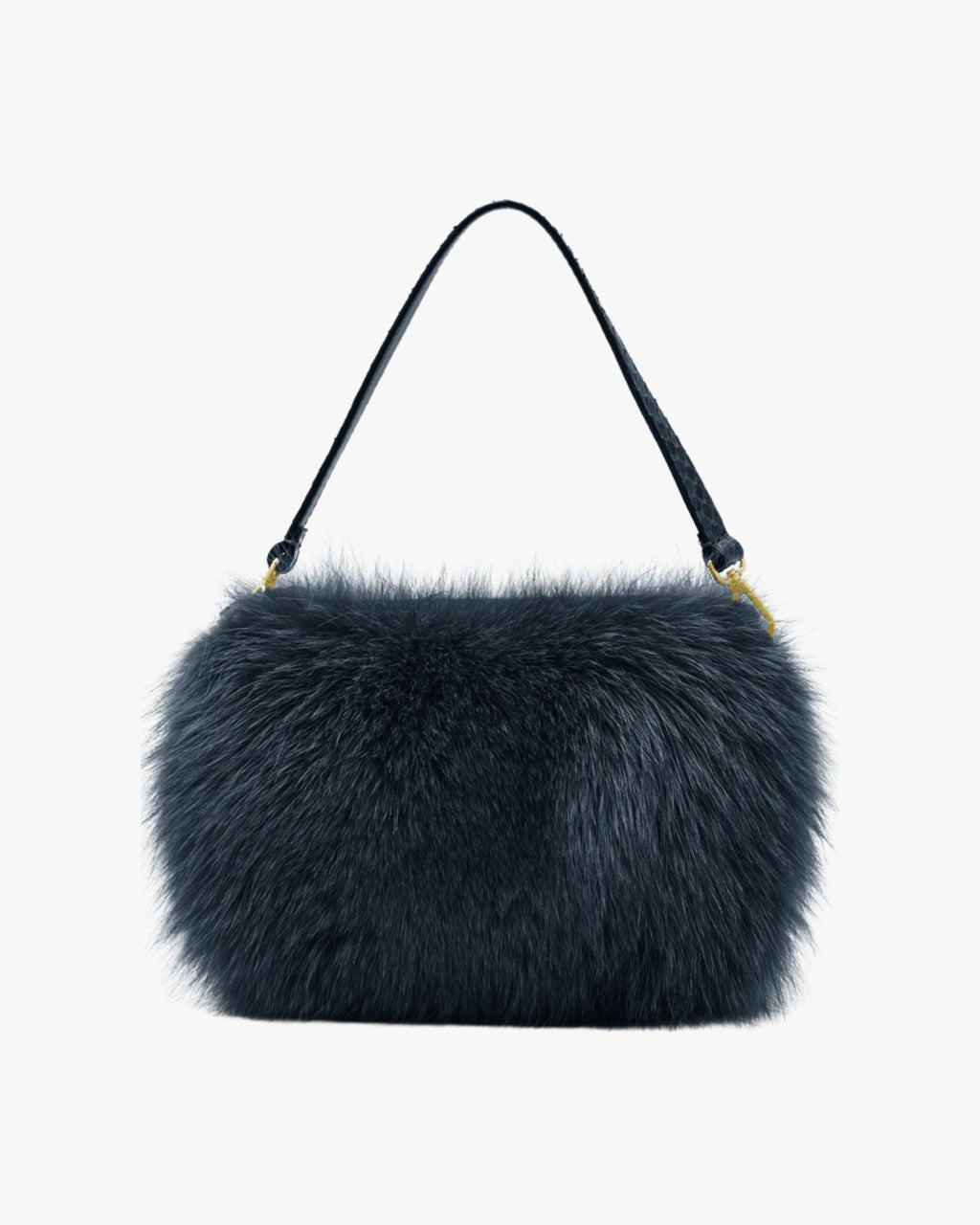 Small Pouch In Fox And Python Dark Blue Vicky Pochette