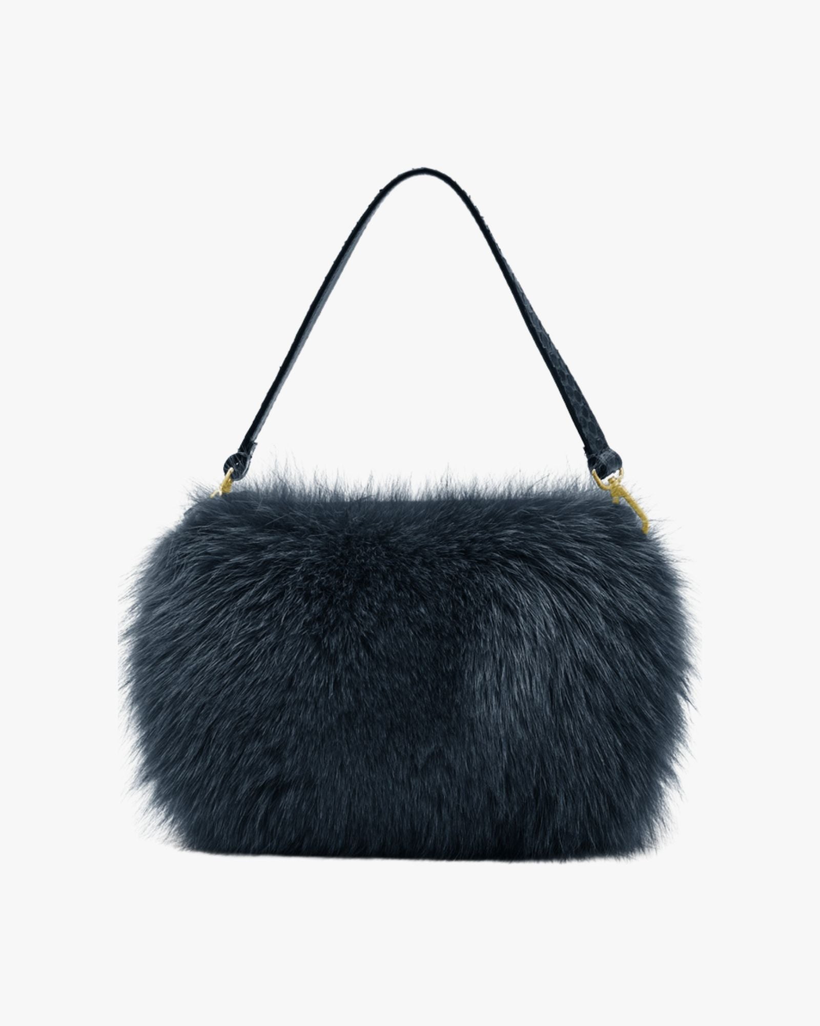 Small Pouch In Fox And Python Dark Blue Vicky Pochette