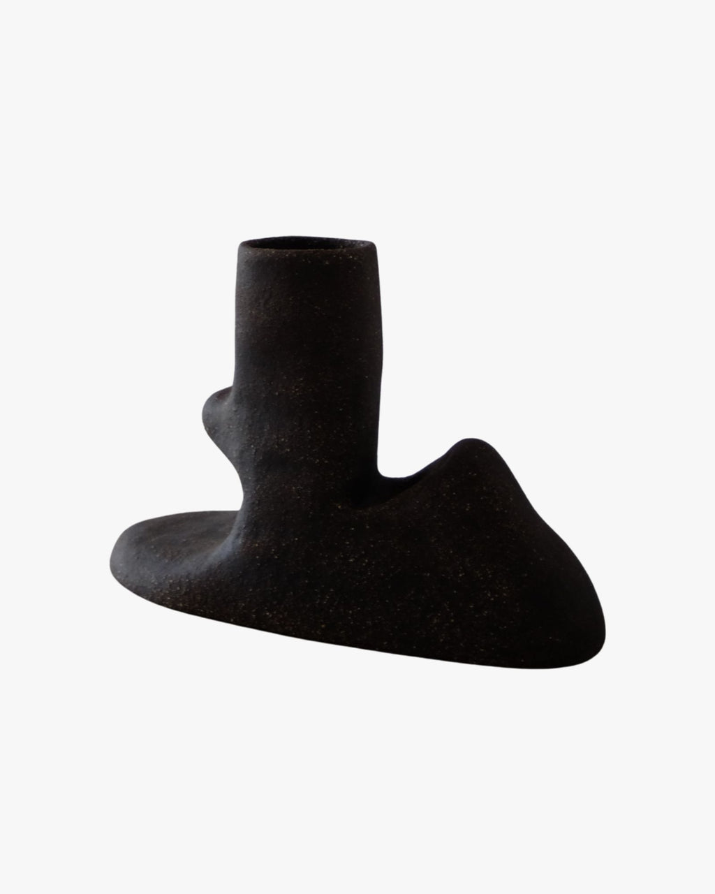 Volcan II Black Granite Vase