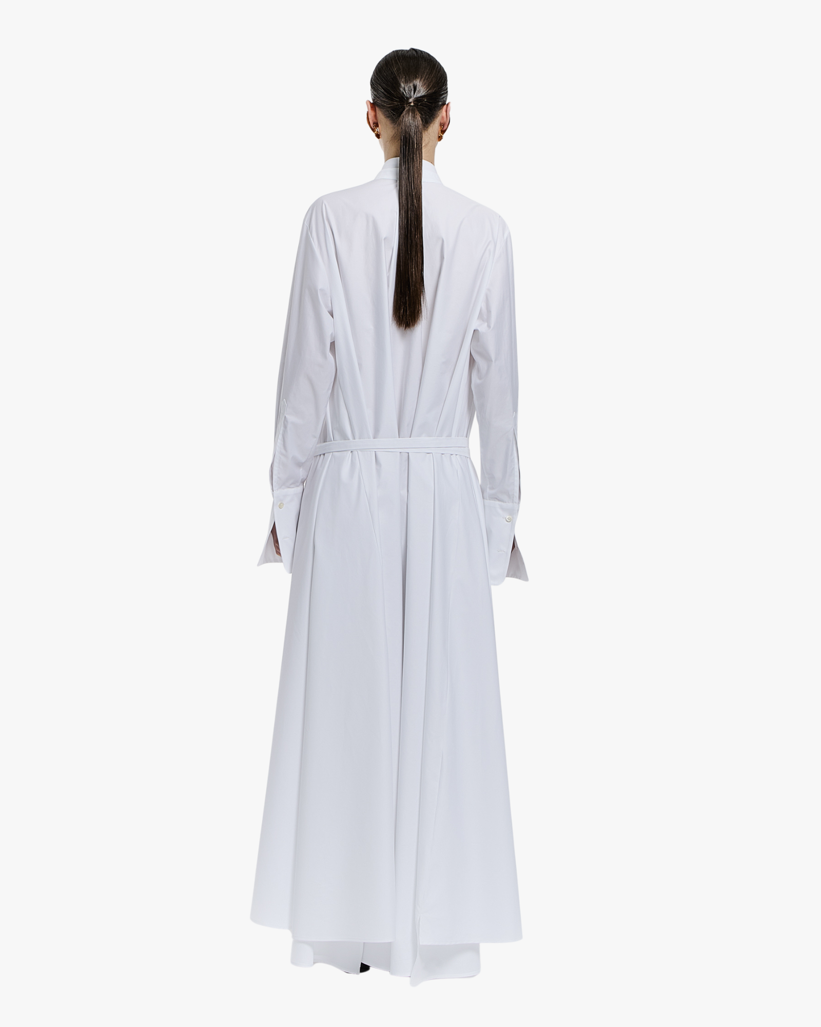 Wide Chemisier Dress Optical White