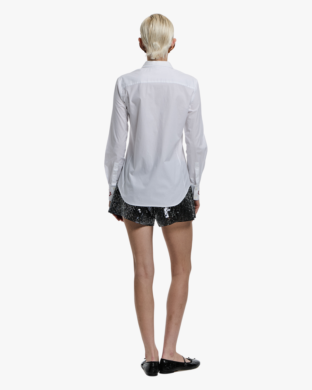 Shirt with Embroidered Collar, Hands and Cuffs