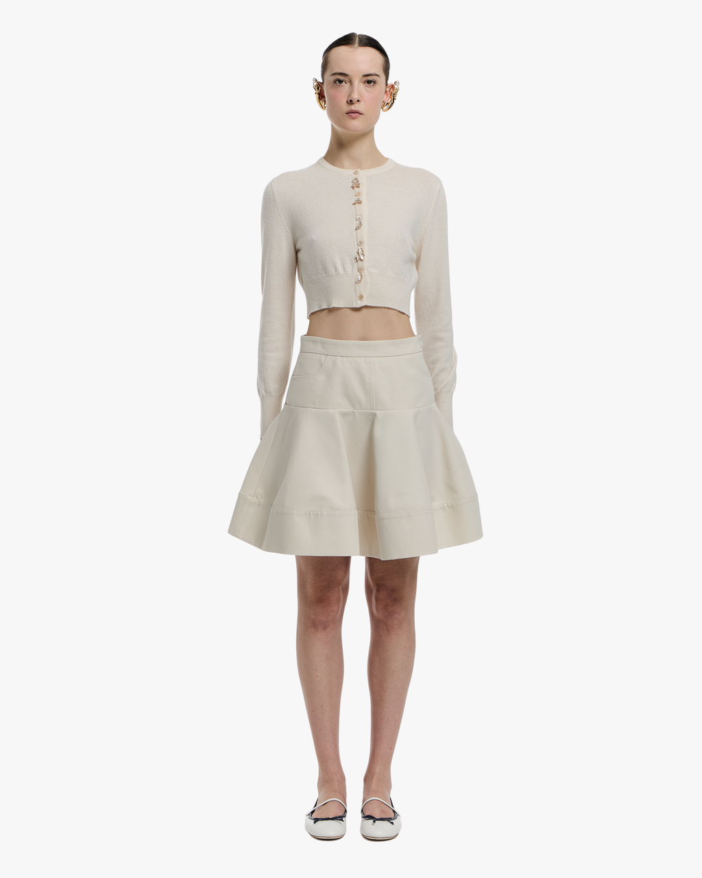 Cropped Cardigan with Little Fish Burro