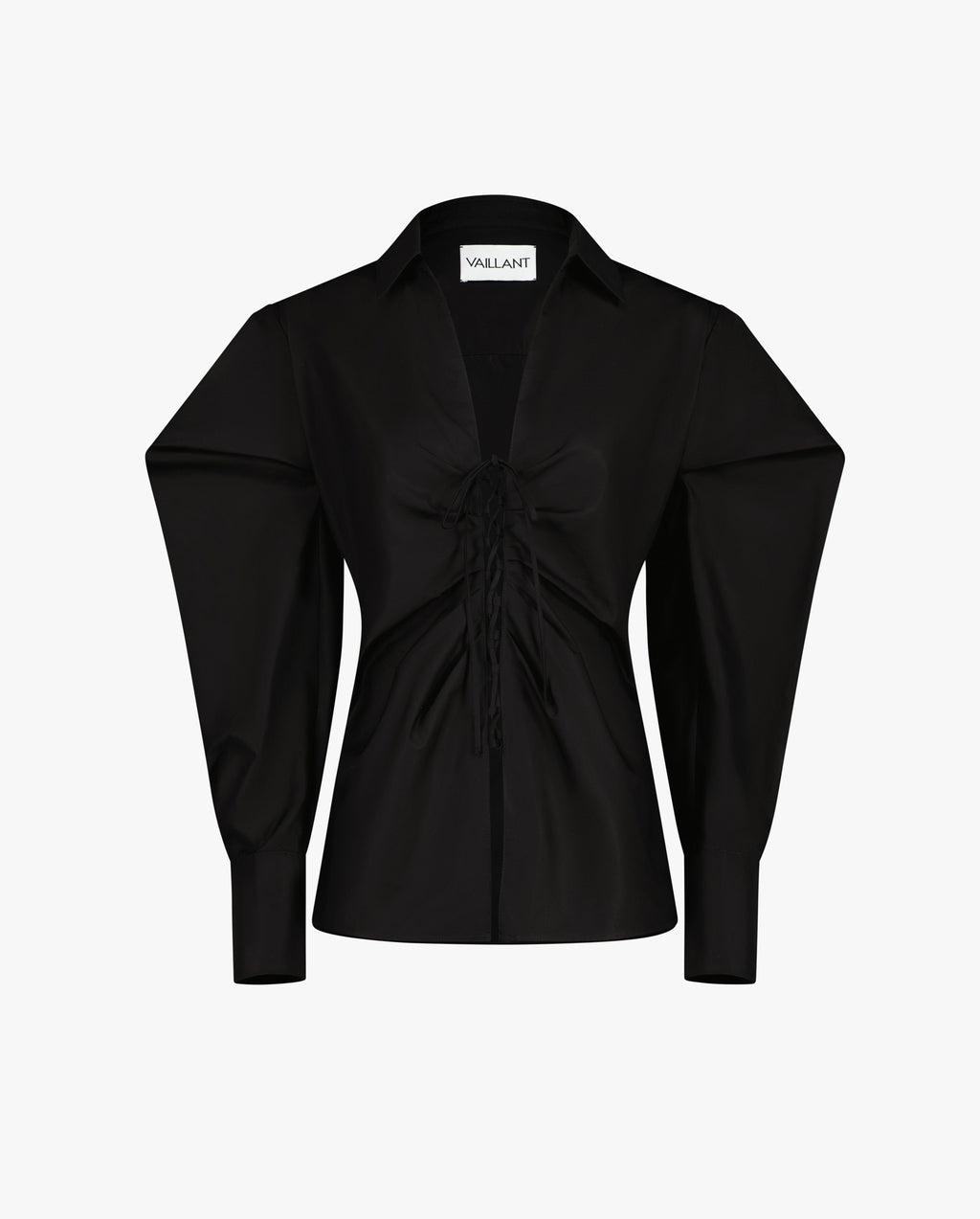 Poplin Shirt with Signature Sleeve And Lacing