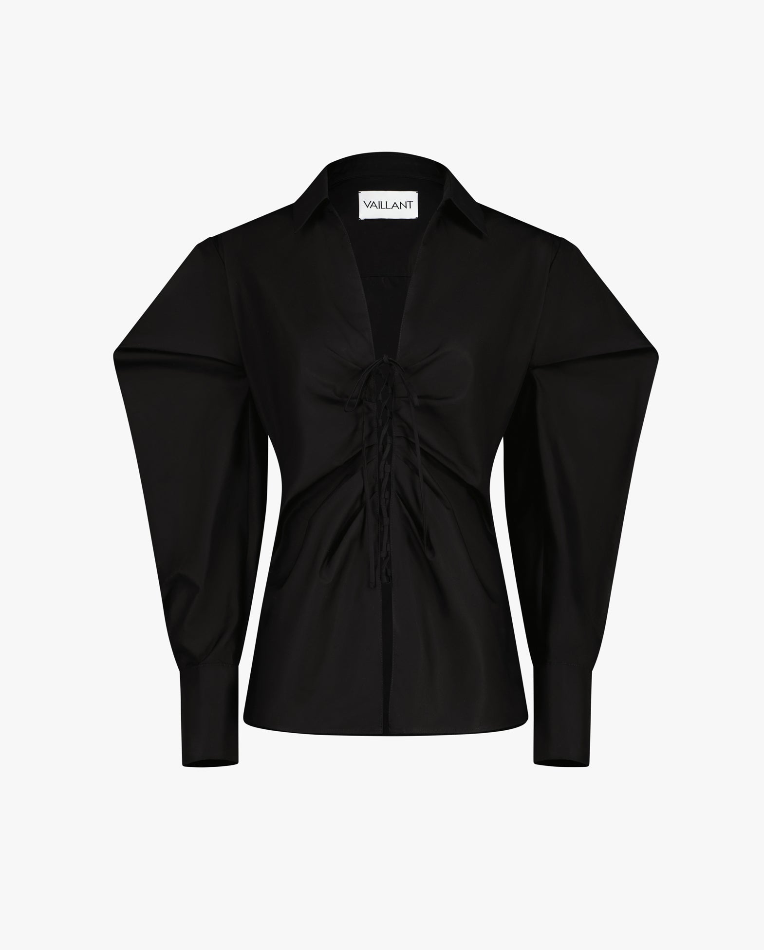 Poplin Shirt with Signature Sleeve And Lacing