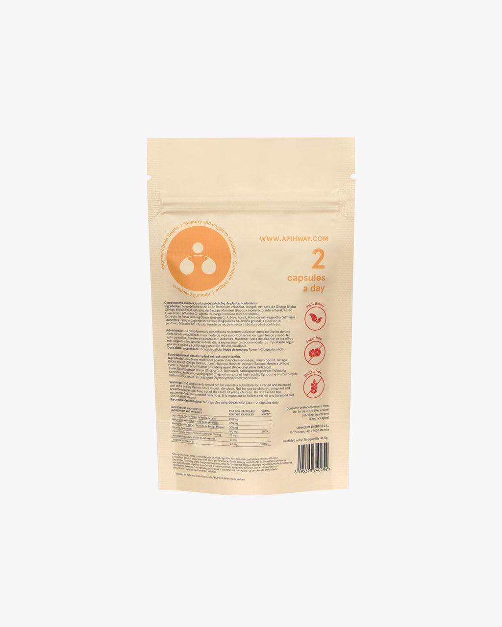 Vitality Blend, Lions main &  Ginseng, 60 capsules